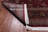Wine/Navy Persian Fine Tabriz Hand Knotted Wool Rug - 10' 2" X 13' 10"