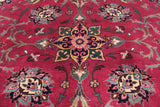 Wine/Navy Persian Fine Tabriz Hand Knotted Wool Rug - 10' 2" X 13' 10"
