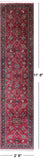 Wine/Navy Persian Fine Tabriz Handmade Wool Runner Rug - 2' 8" X 11' 8"