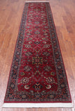 Wine/Navy Persian Fine Tabriz Handmade Wool Runner Rug - 2' 8" X 11' 8"