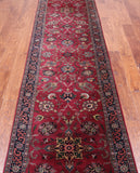 Wine/Navy Persian Fine Tabriz Handmade Wool Runner Rug - 2' 8" X 11' 8"