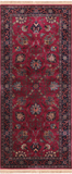 Wine/Navy Persian Fine Tabriz Handmade Wool Runner Rug - 2' 6" X 6' 0"
