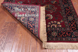 Wine/Navy Persian Fine Tabriz Handmade Wool Runner Rug - 2' 6" X 6' 0"