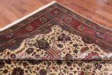 Beige Square Persian Fine Tabriz Handmade Wool Rug - 10' 1" X 10' 3"