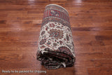 Beige Square Persian Fine Tabriz Handmade Wool Rug - 10' 1" X 10' 3"