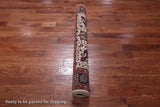 Beige Square Persian Fine Tabriz Handmade Wool Rug - 5' 0" X 5' 2"