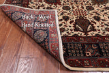 Beige Square Persian Fine Tabriz Handmade Wool Rug - 5' 0" X 5' 2"