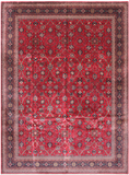 Red Persian Fine Tabriz Handmade Wool Rug - 9' 11" X 13' 7"