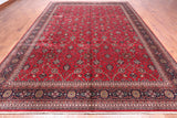 Red Persian Fine Tabriz Handmade Wool Rug - 9' 11" X 13' 7"