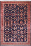 Navy Blue Persian Fine Tabriz Handmade Wool Rug - 12' 0" X 18' 2"