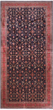 Navy Blue Persian Fine Tabriz Hand-Knotted Wool Rug - 9' 6" X 19' 7"