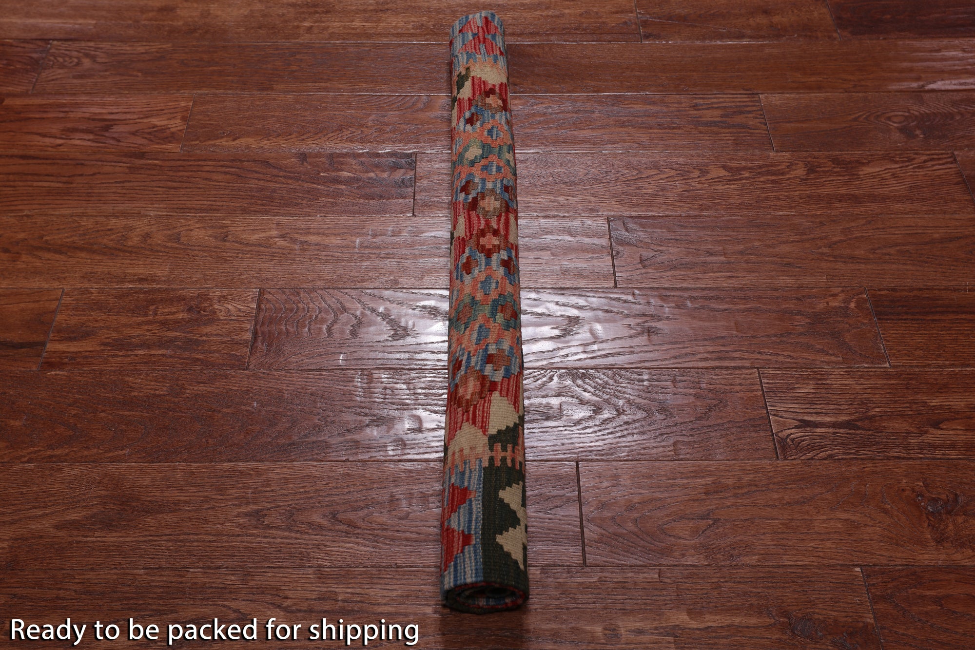 Reversible Kilim Flat Weave Wool On Wool Rug - 3' 0" X 3' 10"