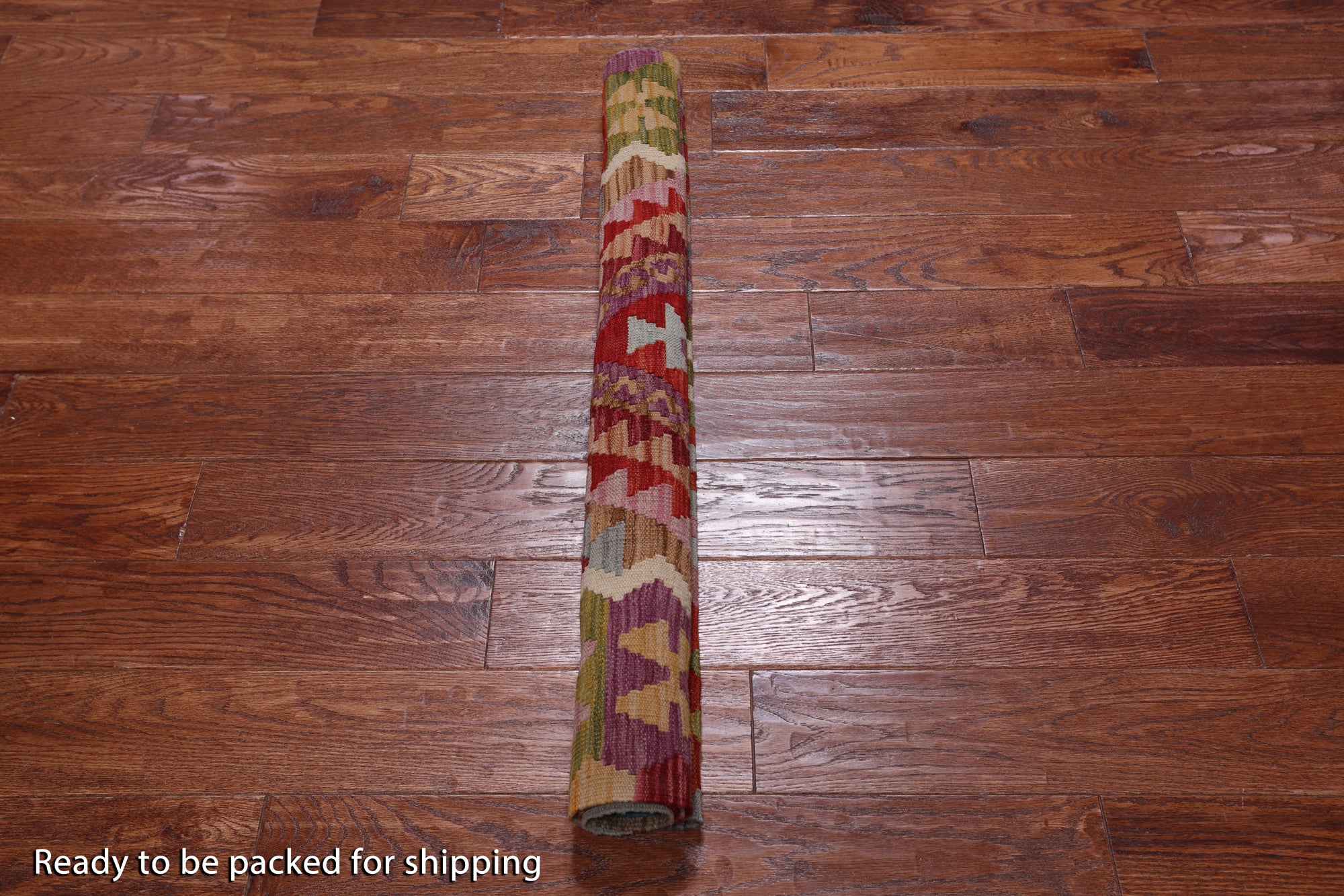 Reversible Kilim Flat Weave Wool On Wool Rug - 3' 6" X 4' 11"