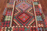 Reversible Kilim Flat Weave Wool On Wool Rug - 4' 1" X 5' 6"