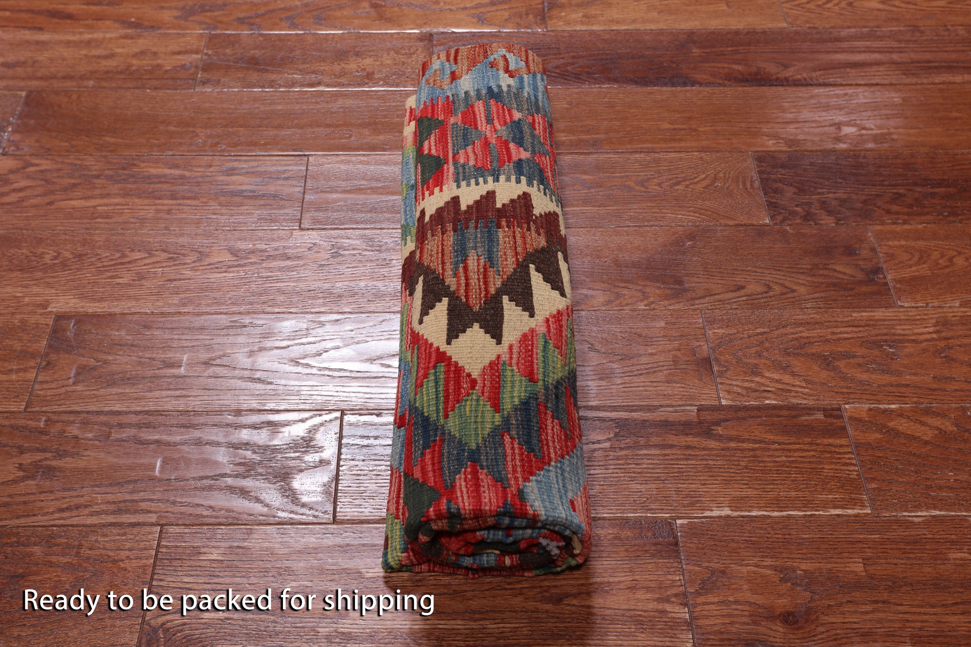 Reversible Kilim Flat Weave Wool On Wool Rug - 4' 1" X 5' 6"