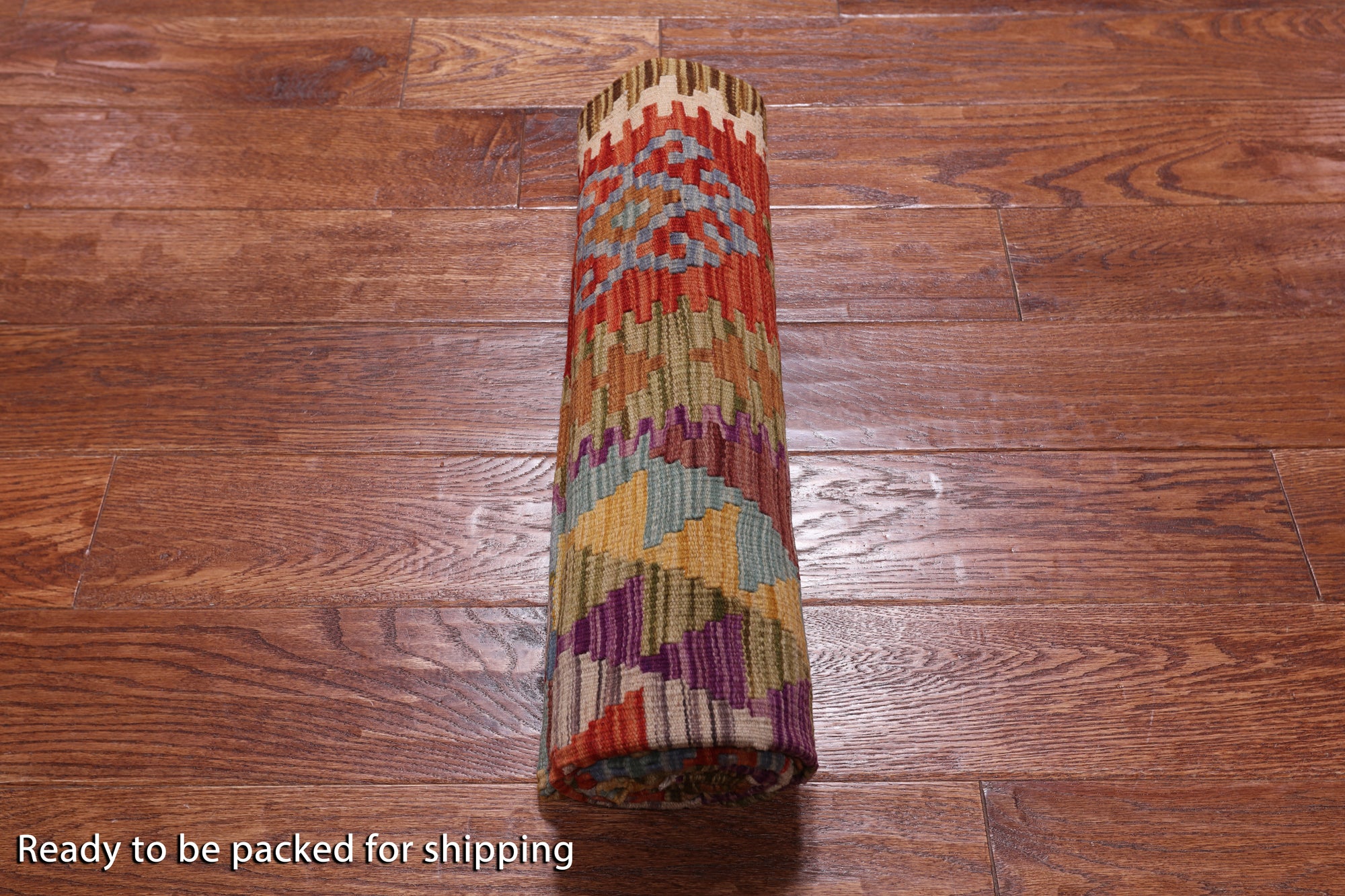 Reversible Kilim Flat Weave Wool On Wool Rug - 3' 10" X 5' 7"