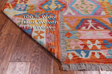 Reversible Kilim Flat Weave Wool On Wool Rug - 4' 3" X 5' 9"