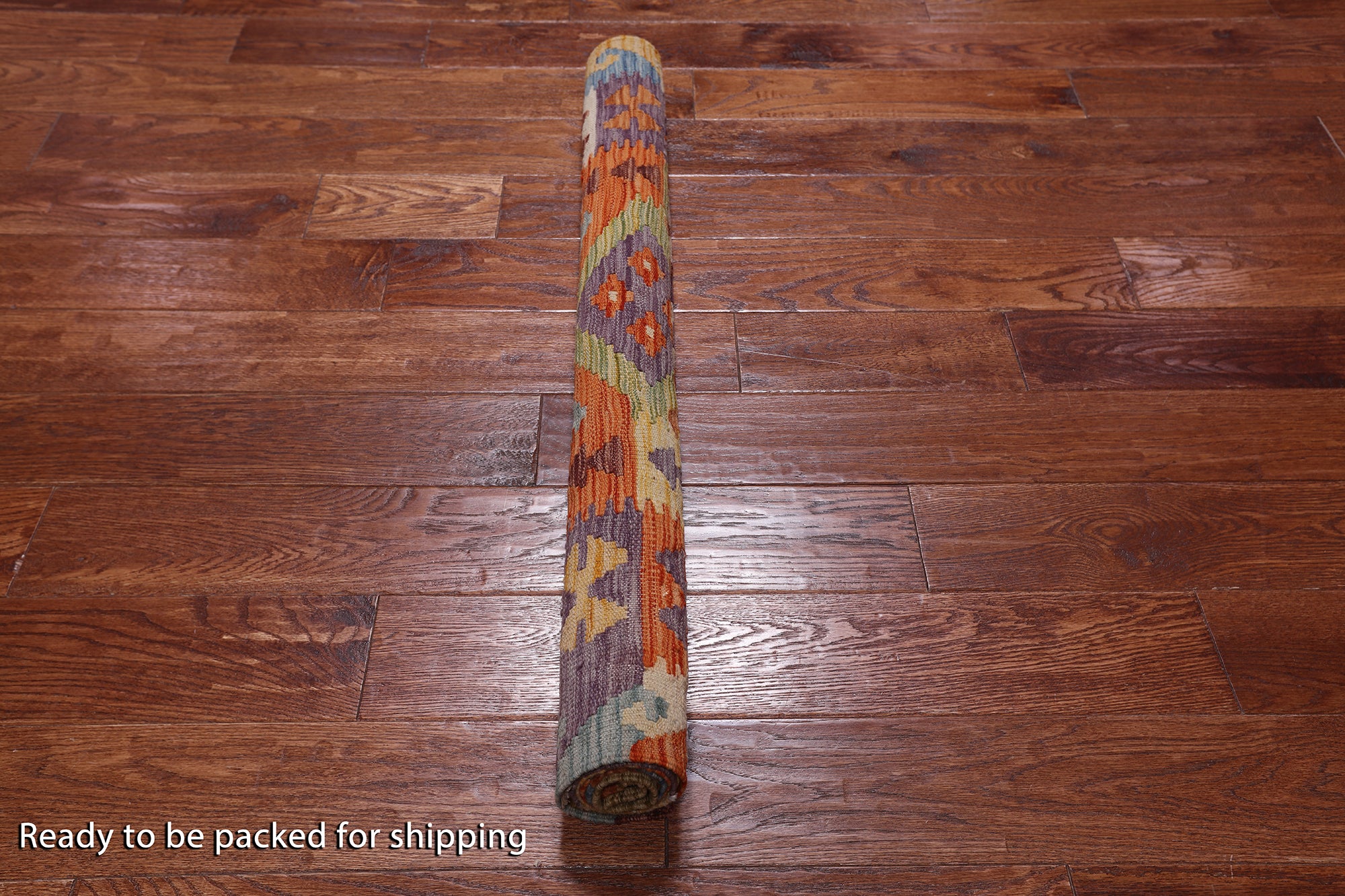 Reversible Kilim Flat Weave Wool On Wool Runner Rug - 3' 5" X 6' 4"