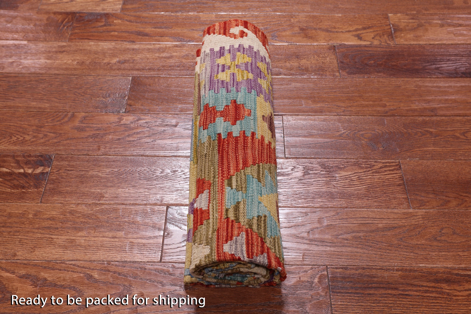 Reversible Kilim Flat Weave Wool On Wool Rug - 4' 1" X 6' 5"