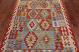 Reversible Kilim Flat Weave Wool On Wool Rug - 4' 1" X 6' 5"