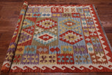 Reversible Kilim Flat Weave Wool On Wool Rug - 4' 1" X 6' 5"