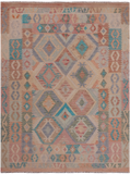 Reversible Kilim Flat Weave Wool On Wool Rug - 5' 0" X 6' 6"