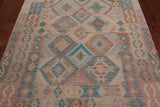 Reversible Kilim Flat Weave Wool On Wool Rug - 5' 0" X 6' 6"