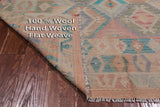Reversible Kilim Flat Weave Wool On Wool Rug - 5' 0" X 6' 6"