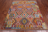 Reversible Kilim Flat Weave Wool On Wool Rug - 4' 10" X 6' 6"
