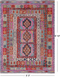 Reversible Kilim Flat Weave Wool On Wool Rug - 5' 3" X 6' 10"