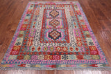 Reversible Kilim Flat Weave Wool On Wool Rug - 5' 3" X 6' 10"