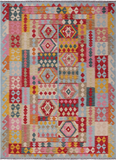 Reversible Kilim Flat Weave Wool On Wool Rug - 6' 0" X 8' 0"