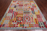Reversible Kilim Flat Weave Wool On Wool Rug - 6' 0" X 8' 0"