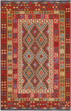 Reversible Kilim Flat Weave Wool On Wool Rug - 5' 7" X 8' 9"