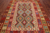 Reversible Kilim Flat Weave Wool On Wool Rug - 5' 7" X 8' 9"