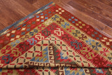 Reversible Kilim Flat Weave Wool On Wool Rug - 5' 7" X 8' 9"