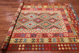 Reversible Kilim Flat Weave Wool On Wool Rug - 5' 7" X 8' 9"