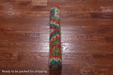 Reversible Kilim Flat Weave Wool On Wool Runner Rug - 2' 8" X 9' 7"