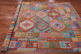 Reversible Kilim Flat Weave Wool On Wool Rug - 6' 10" X 9' 9"