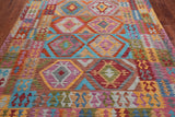 Reversible Kilim Flat Weave Wool On Wool Rug - 6' 10" X 9' 9"