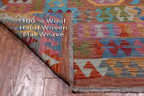 Reversible Kilim Flat Weave Wool On Wool Rug - 6' 10" X 9' 9"