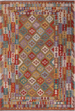 Reversible Kilim Flat Weave Wool On Wool Rug - 6' 9" X 9' 9"