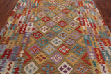 Reversible Kilim Flat Weave Wool On Wool Rug - 6' 9" X 9' 9"