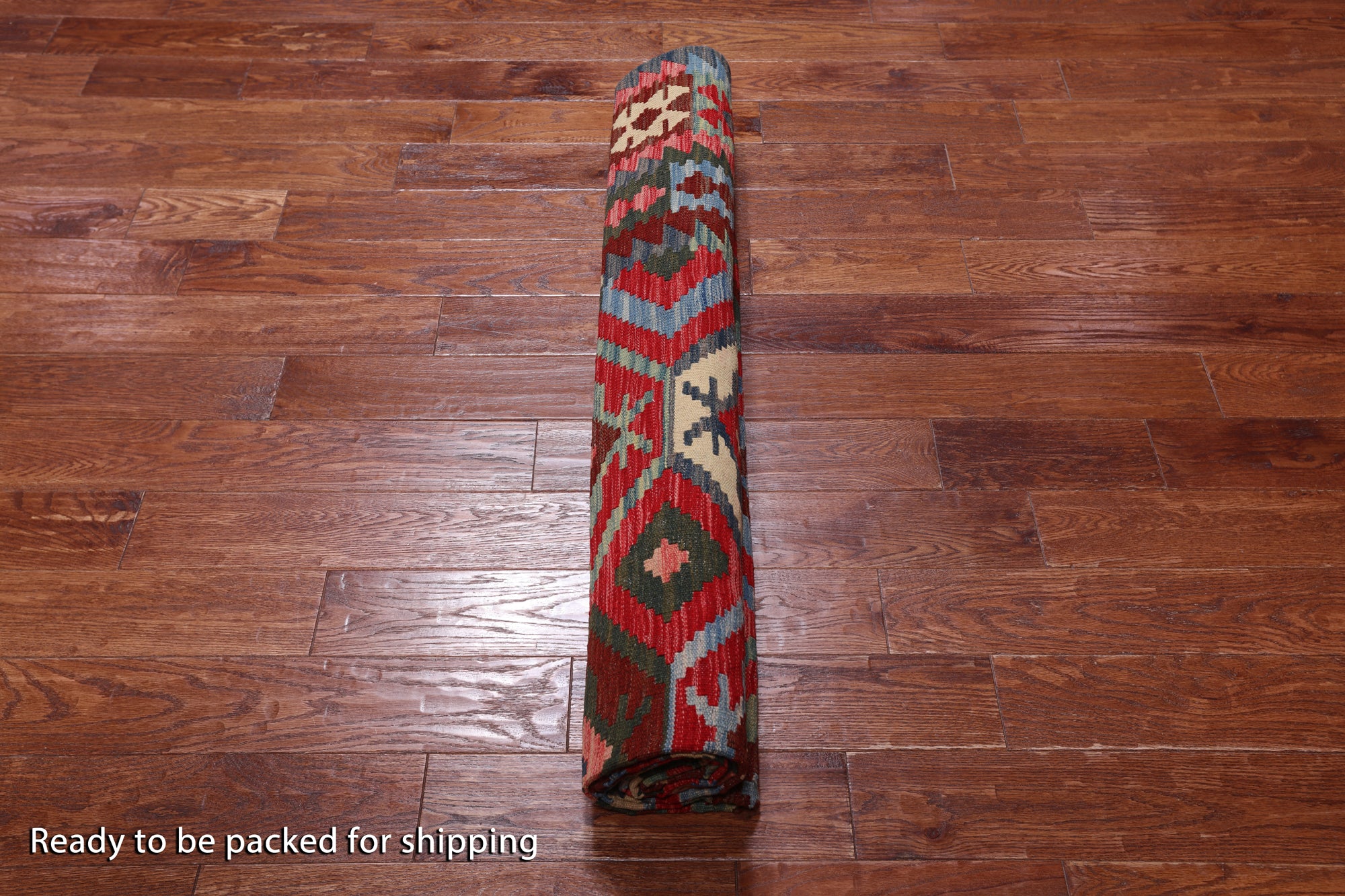 Reversible Kilim Flat Weave Wool On Wool Rug - 8' 3" X 9' 11"
