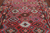 Reversible Kilim Flat Weave Wool On Wool Rug - 8' 3" X 9' 11"