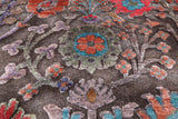 Brown Persian Tabriz Silk With Oxidized Wool Handmade Rug - 5' 6" X 7' 8"