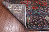 Brown Persian Tabriz Silk With Oxidized Wool Handmade Rug - 5' 6" X 7' 8"