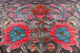 Brown Persian Tabriz Silk With Oxidized Wool Handmade Rug - 5' 6" X 7' 8"