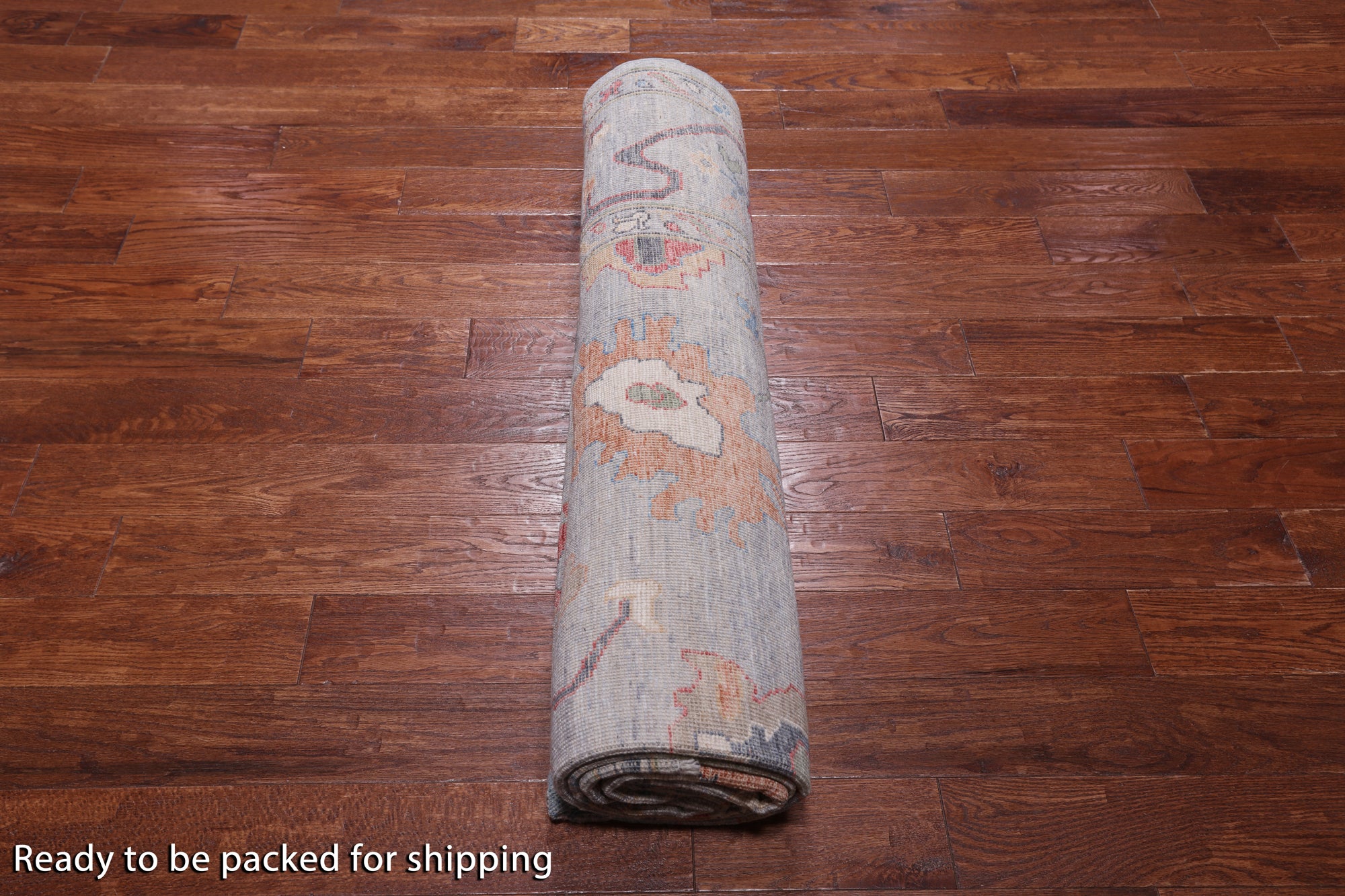 Grey Turkish Oushak Hand Knotted Wool Rug - 8' 0" X 9' 10"