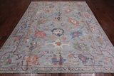 Grey Turkish Oushak Hand Knotted Wool Rug - 8' 0" X 9' 10"